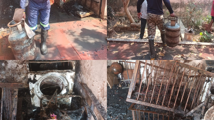 दुर्ग: मकान में लगी आग पर फायर ब्रिगेड ने पाया काबू, सिलेंडर सुरक्षित निकाले