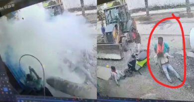 बिलासपुर में JCB के टायर में ऐसा धमाका… 15 फीट हवा में उछले लोग, 22 साल के युवक की मौके पर मौत | CCTV आया सामने