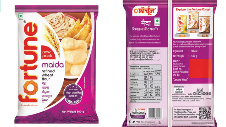 दुर्ग में फॉर्च्यून ब्रांड मैदा पर प्रतिबंध, जांच में ज्यादा कीटनाशक मिलने का दावा