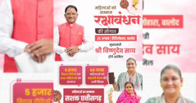 रक्षाबंधन से पहले छत्तीसगढ़ की 67.28 लाख बहनों को बड़ी सौगात, खातों में आएंगे ₹631 करोड़ से ज्यादा; CM साय 25 अगस्त को करेंगे महतारी वंदन योजना की 31वीं किस्त का अंतरण